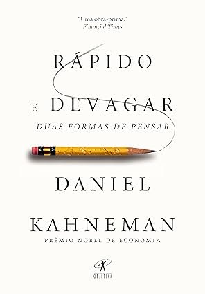 Capa do livro "Rápido e devagar - duas formas de pensar", de Daniel Kahneman